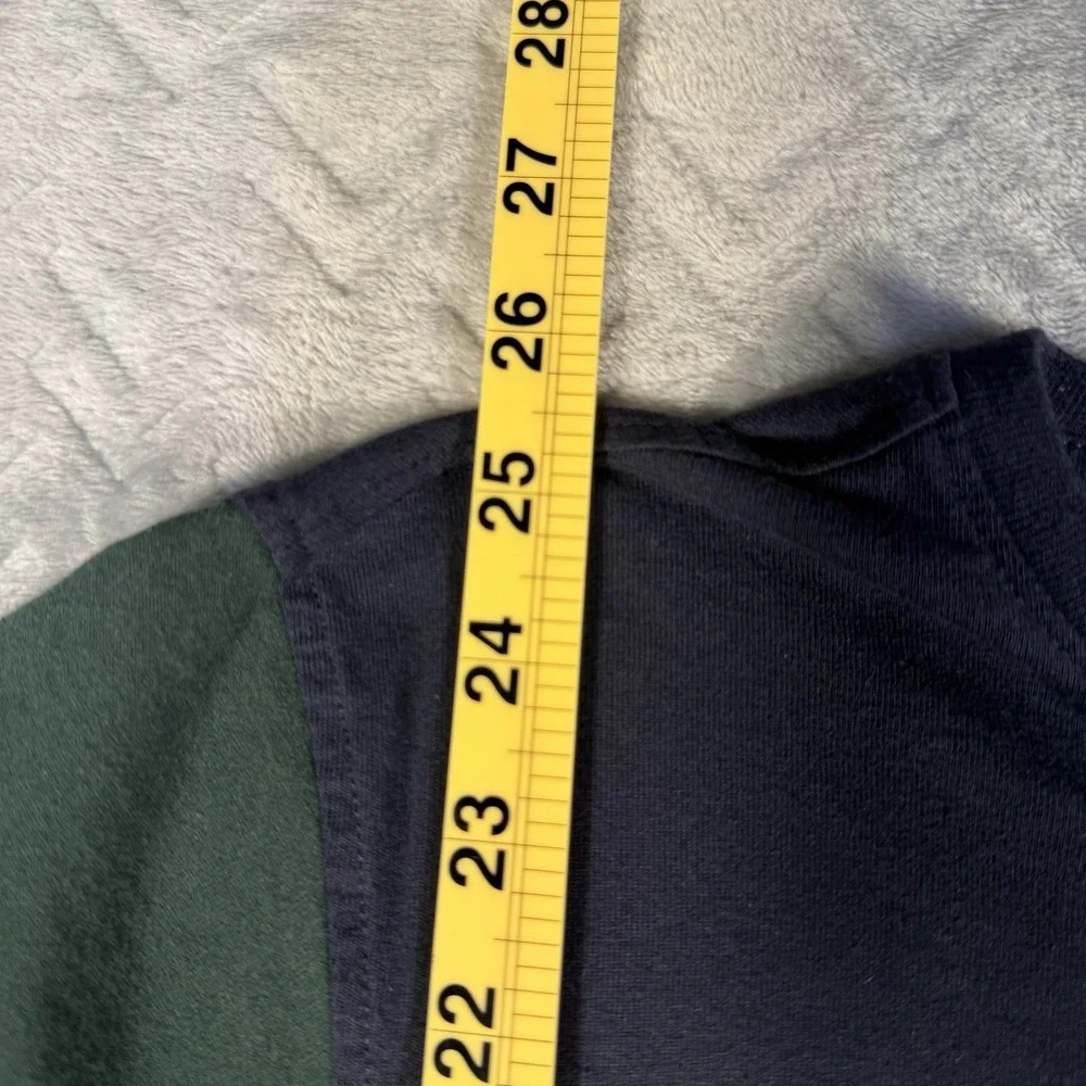 Brooklyn Laundry Boys L 14/16 Good Vibes Colorblock T-Shirt Navy Green Yellow